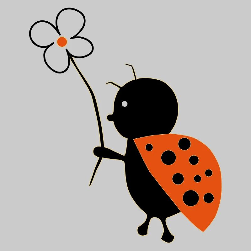 Ladybug with flower