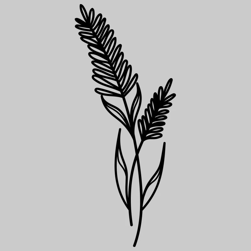 Wilde Blume boho line art