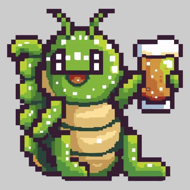 Worm Beer Pixel
