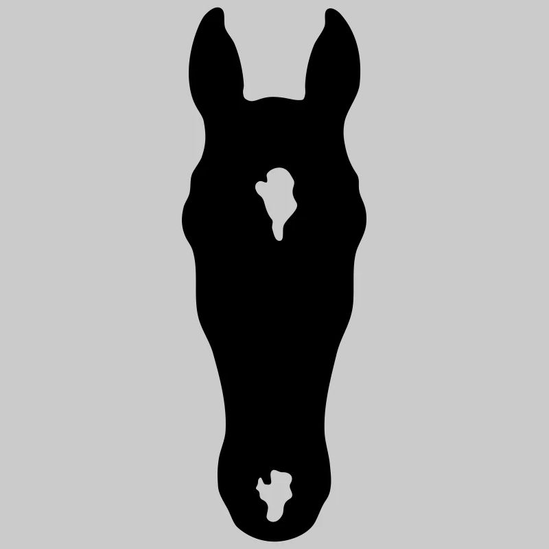 Horse Head Silhouette Shape Outline Graphic Pattern