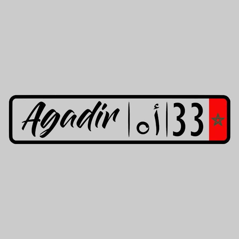plaque d'immatriculation Agadir 33