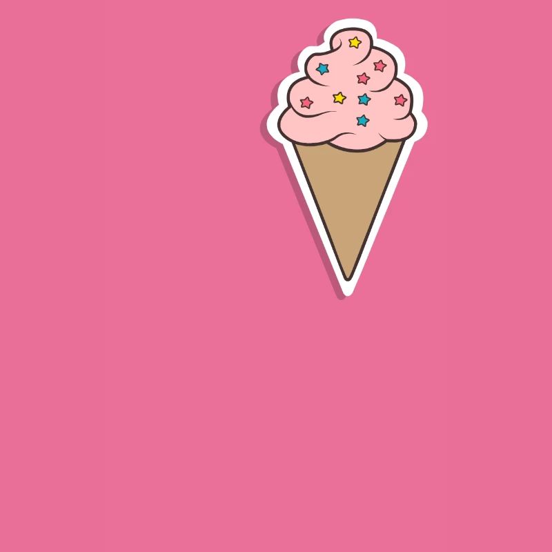 Idée de cadeau de crème glacée douce logo été crème glacée