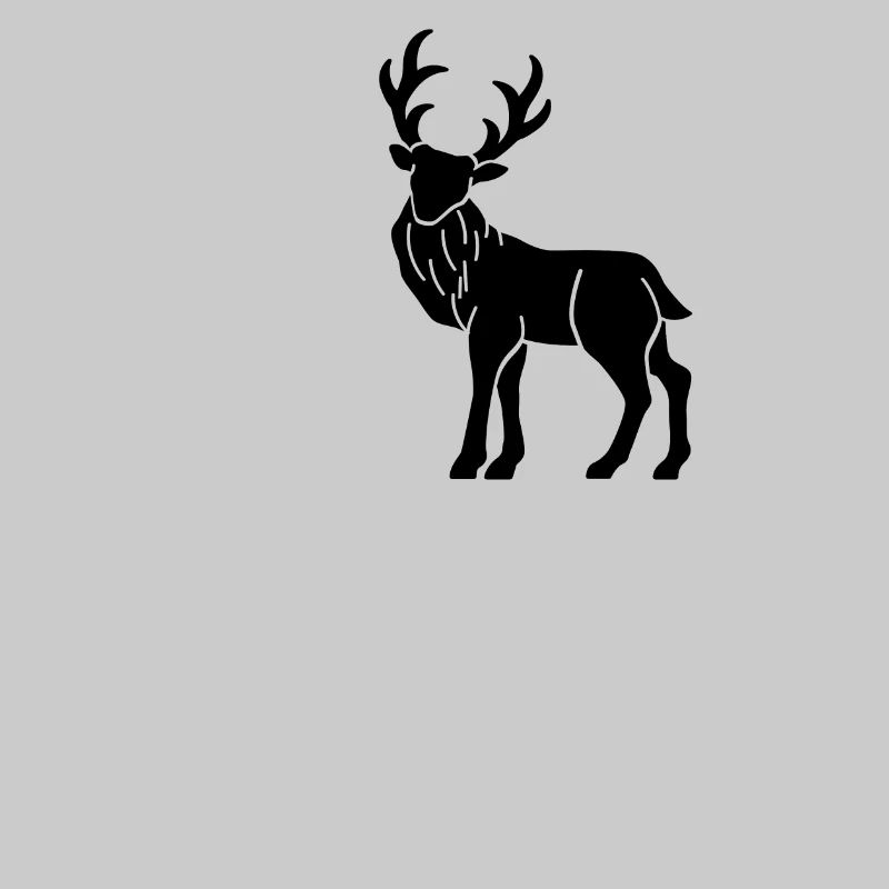 Moose reindeer logo black discreet gift