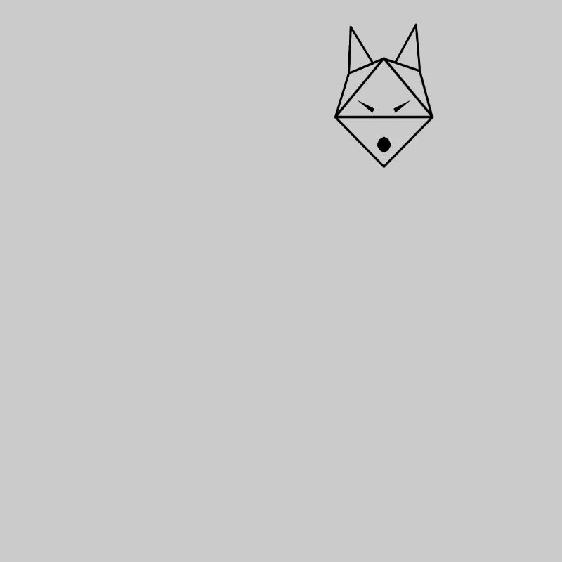 Fox logo minimalist triangle triangle style