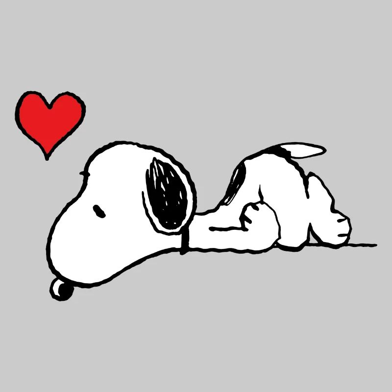Peanuts Snoopy Herz Brustmotiv