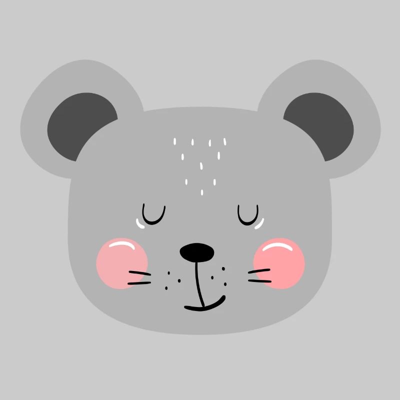 Süße graue Maus Kinder Design