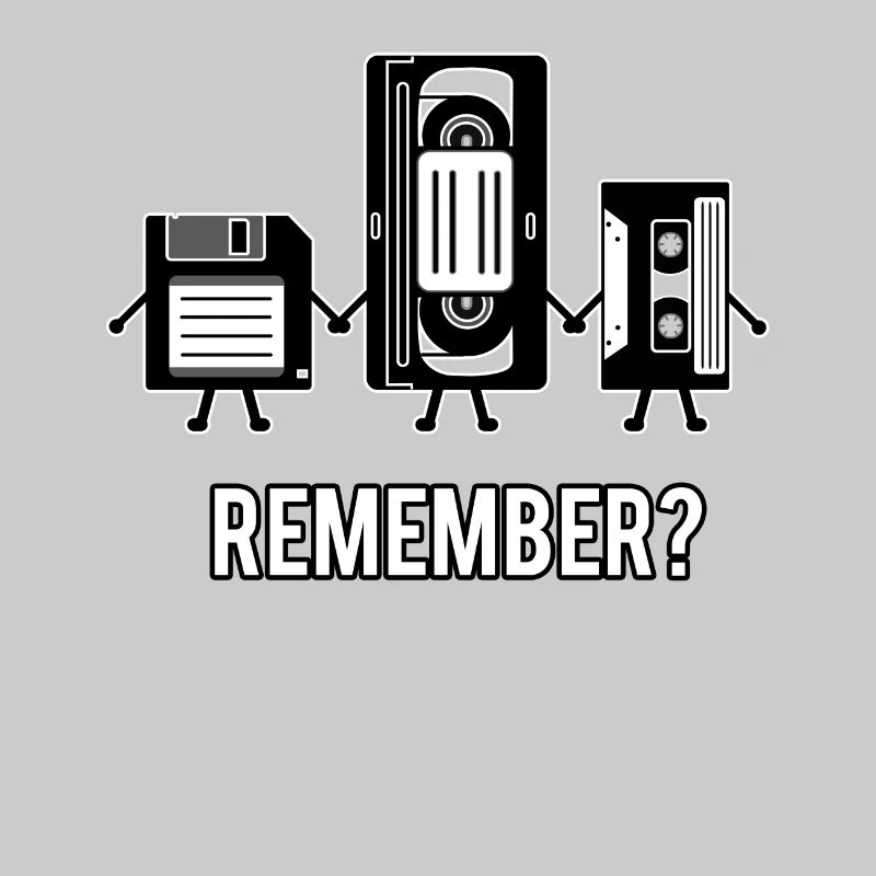Remember Floppy Diskette VHS Kasette 80s 90s