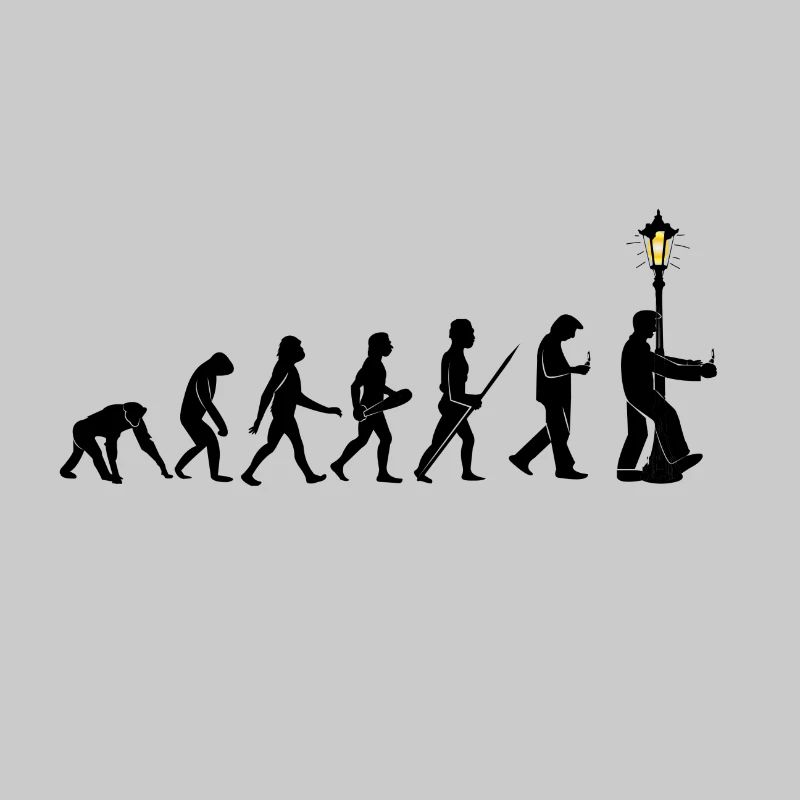 Entwicklung Mensch Evolution Smartphone Crash