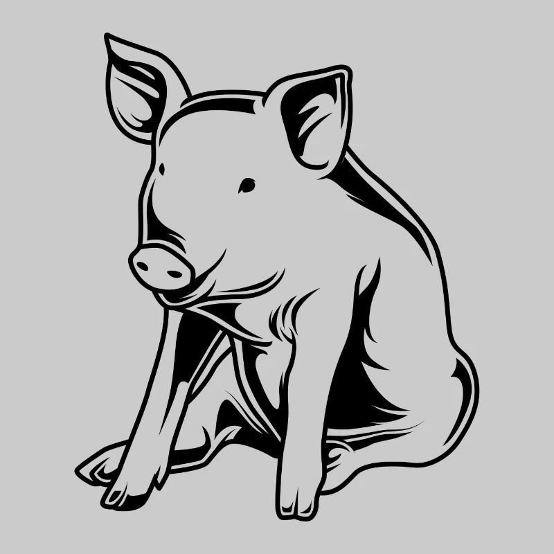 Schwein Sau Eber Silhouette