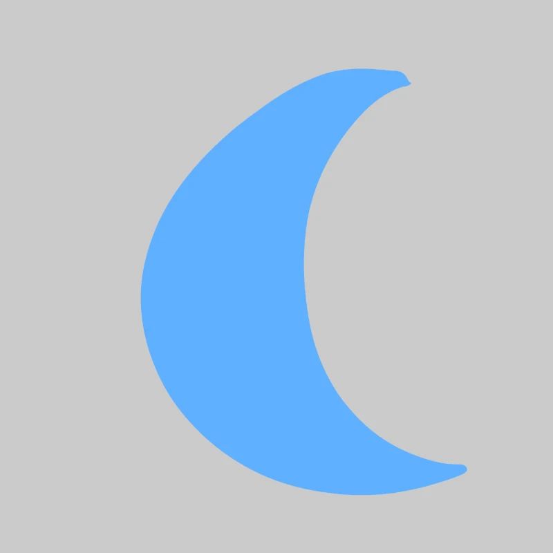 Forme de lune Planète Symbole Bleu
