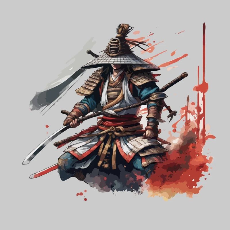 Samurai / Japanisch / Harakiri / Katana / Mann