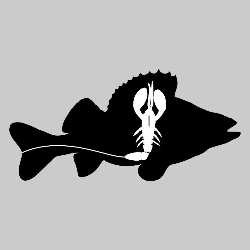 Barsch mit Creature Bait - schwarz