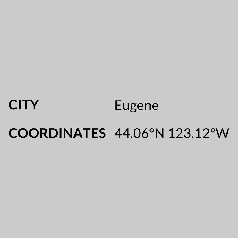 Eugene Oregon USA coordinates