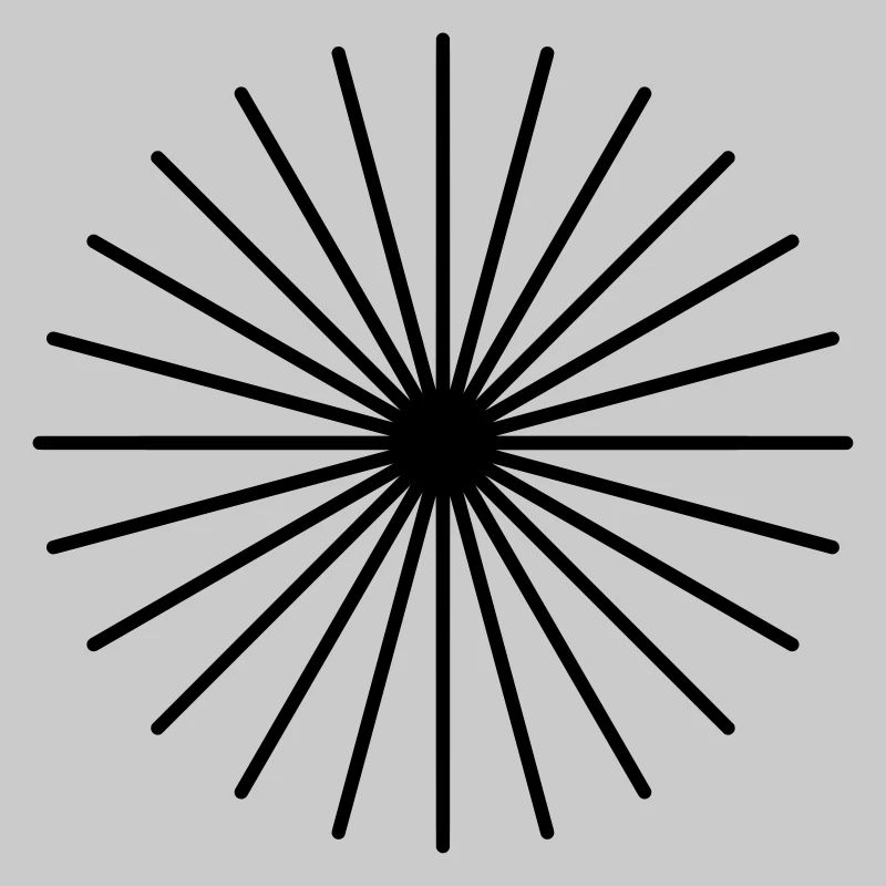 Linien Kreis Sonnenstrahlen