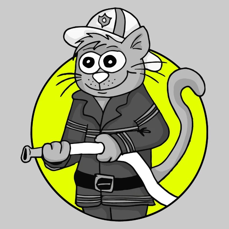 Chat rétro pompiers
