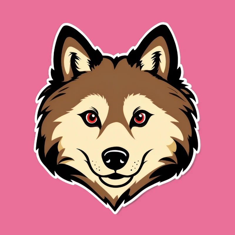 Cartoon Comic Cooler Mascot Wolf