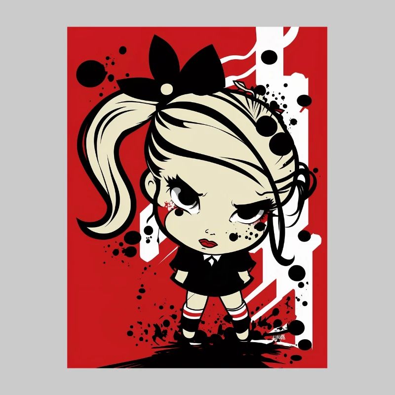 Pop-Art-Rebellenmädchen
