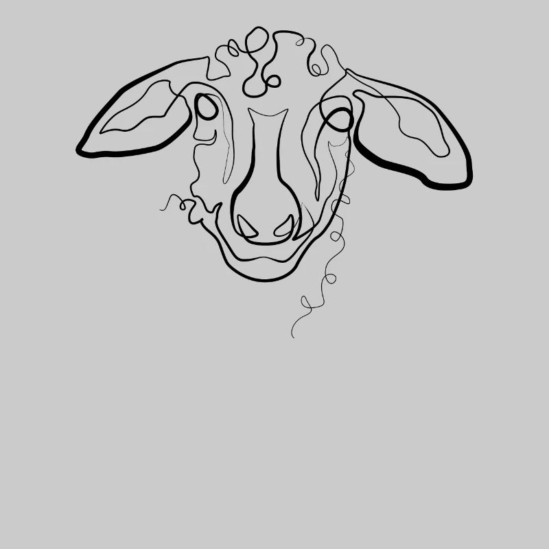 Hirte Schaf - one line drawing