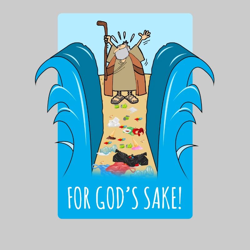 For heaven's sake! Garbage plastic ocean shirt
