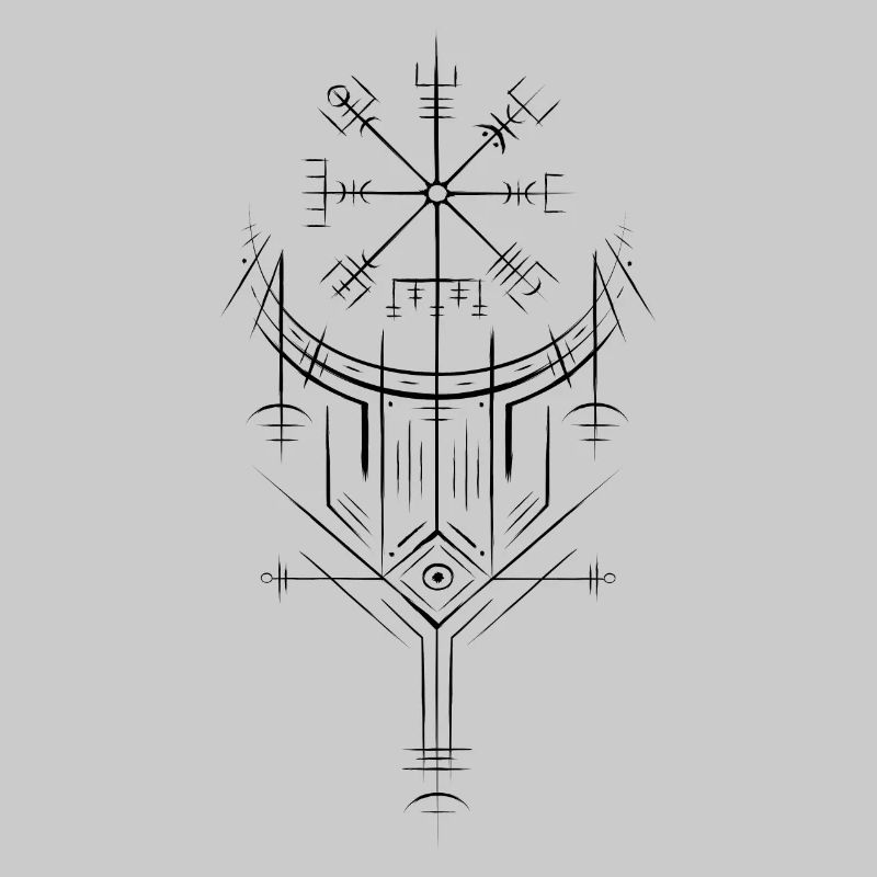 Vegvisir Runes Compass - Germanic Celts Vikings