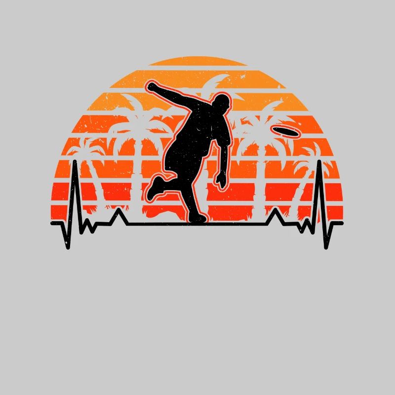 Disc Golf Heartbeat Retro Throwing Disc Disc Golf