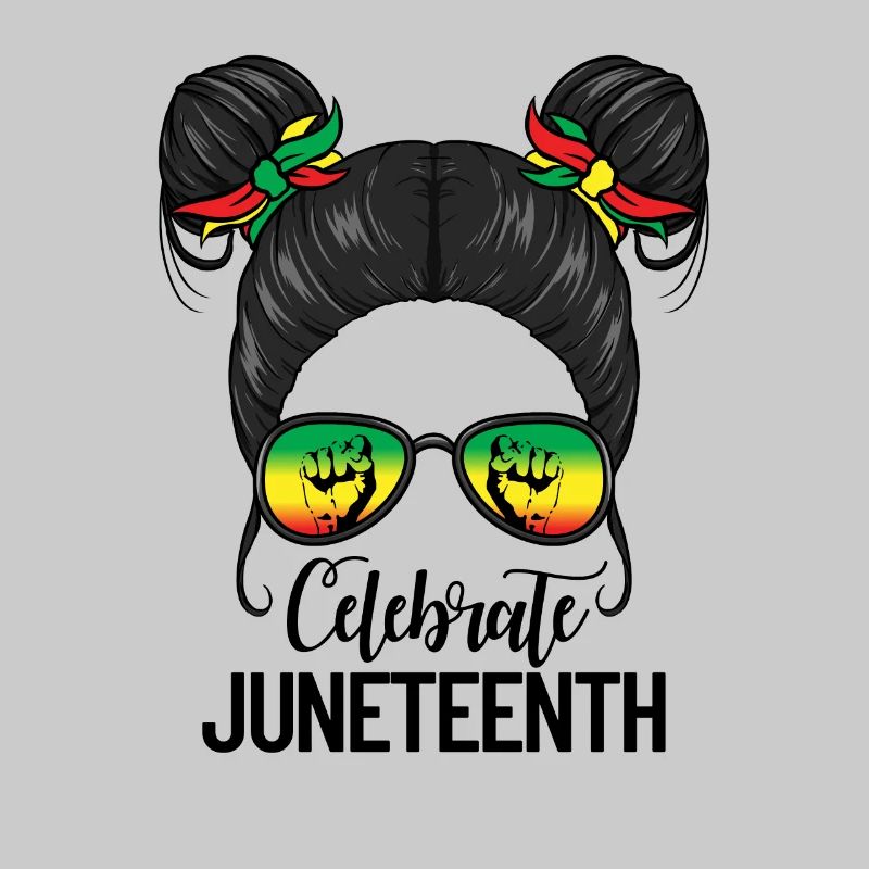 Feiern Sie Juneteenth Messy Bun Black Juneteenth