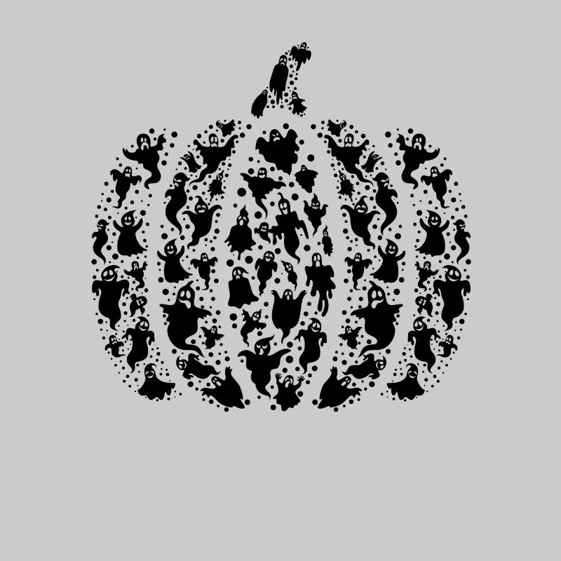 Halloween Pumpkin with Ghosts - Halloween Ghost Pu