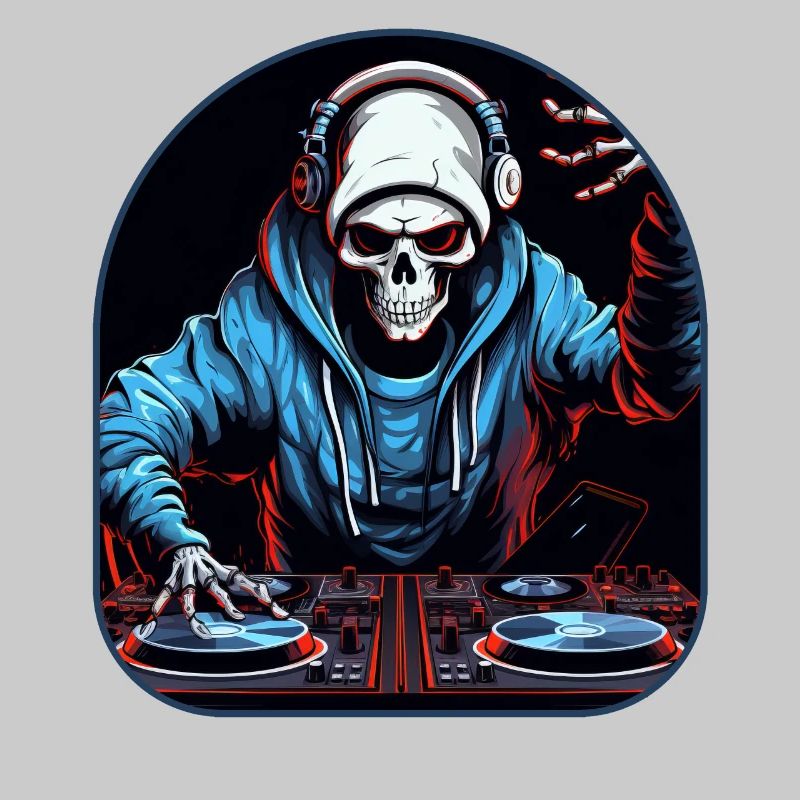 DJ Skeleton Spin and Rock