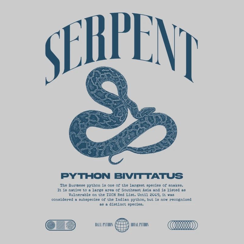 Burmese Python Modern Reptile Keeper Streetwear