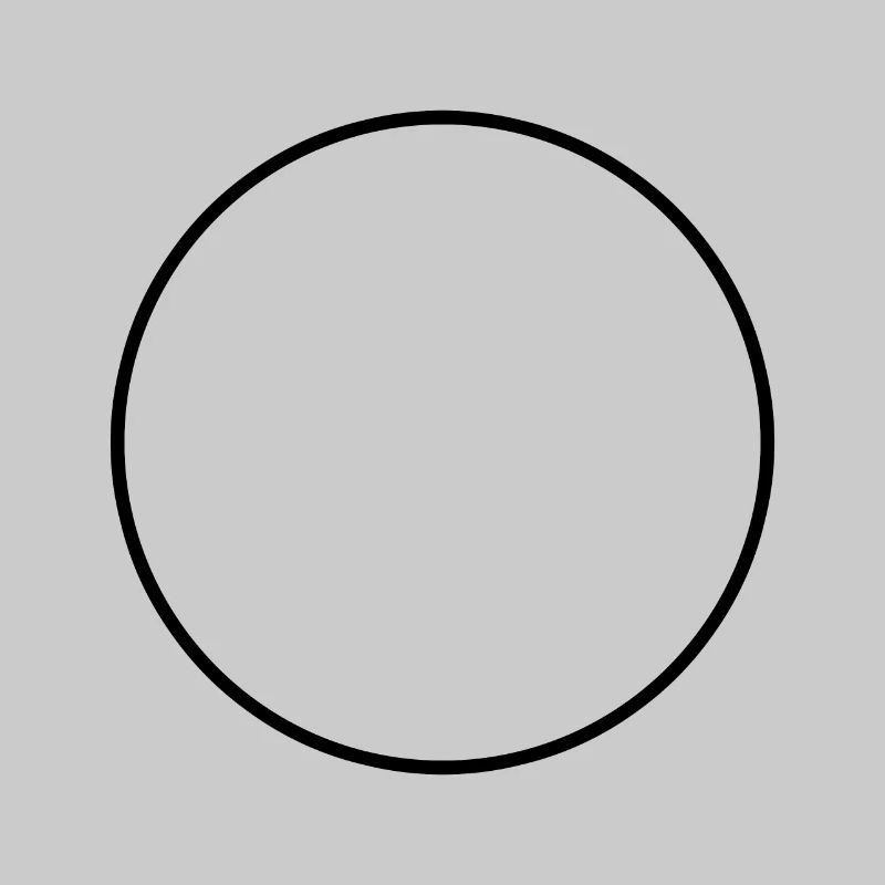 Round Circle Black Outline