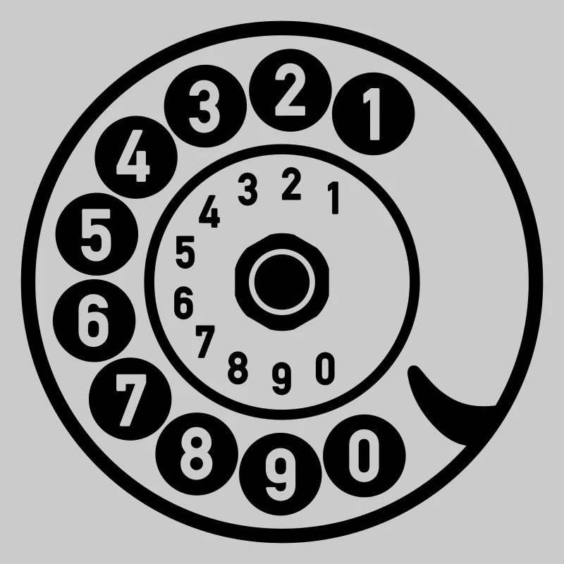 Wählscheibe Vintage Telefon anrufen Retro Technik