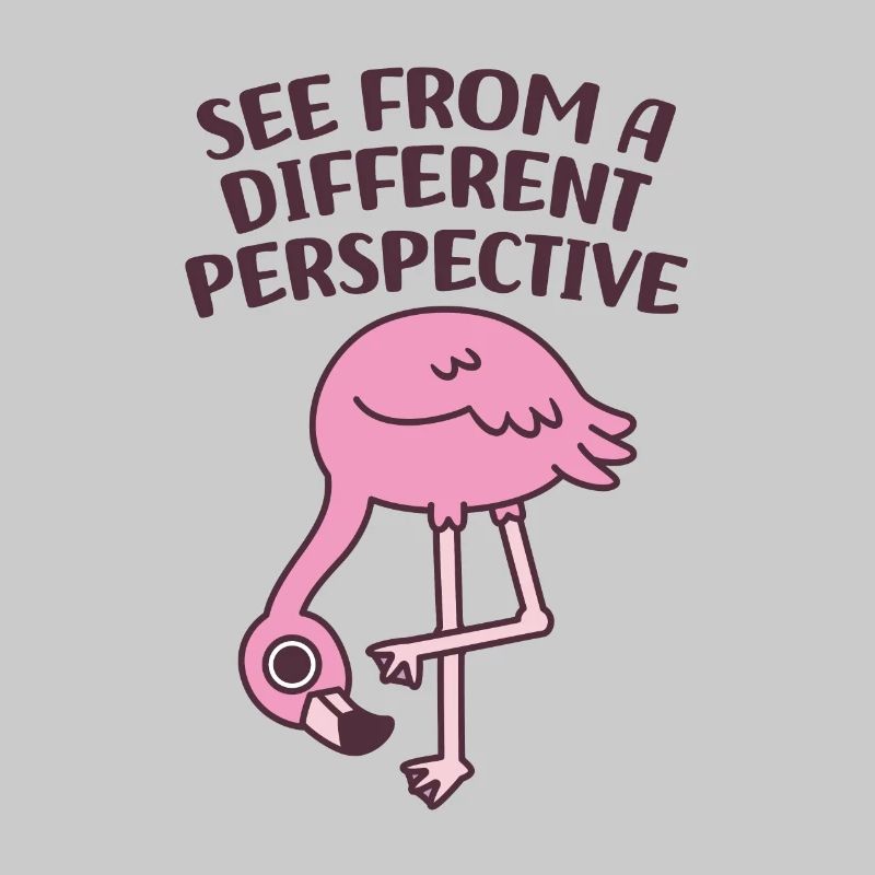 Cute Flamingo See From A Different Perspective