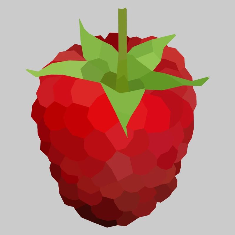 Low Poly Art [LPA] raspberry design
