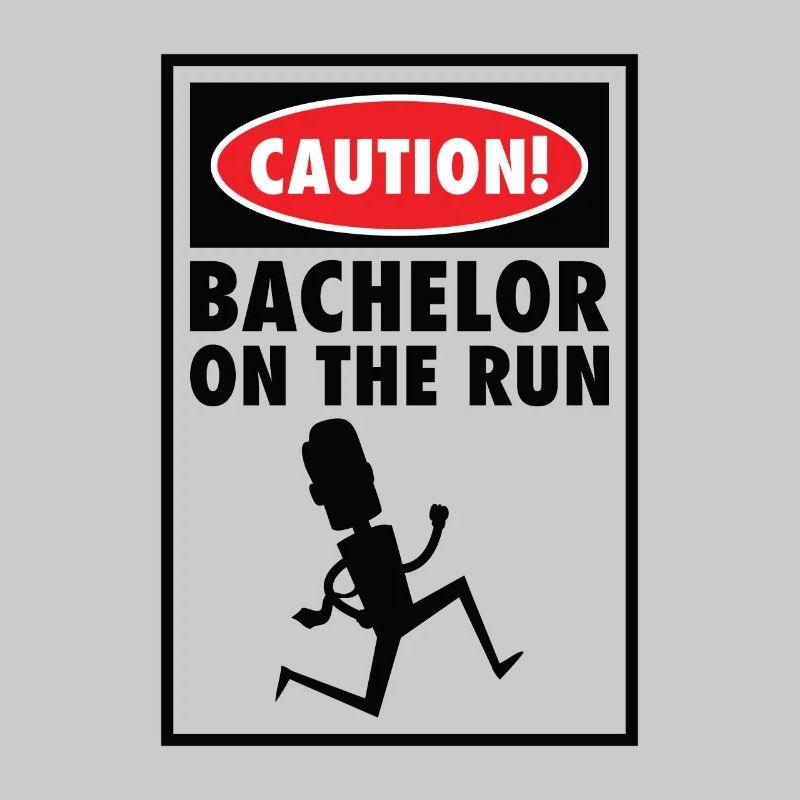 Bachelor Caution Groom Marrying Wedding Day