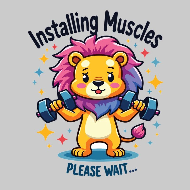 Installing Muscles Lion Lions Weight Training Workout