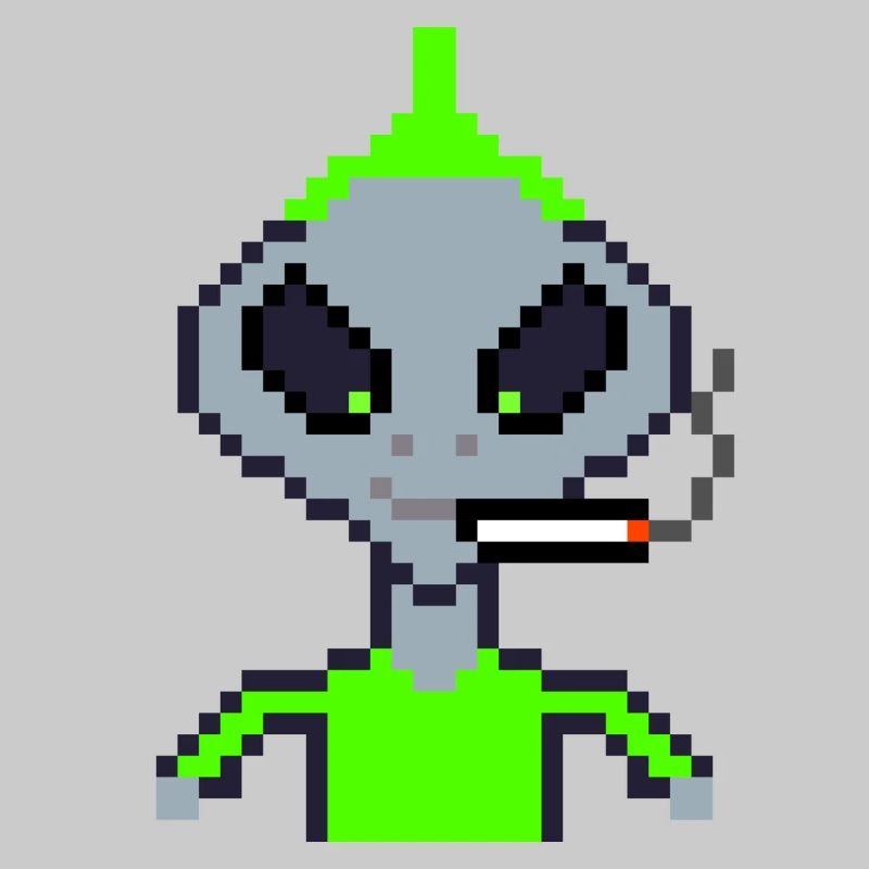 Pixel Alien "Smoking Iro"