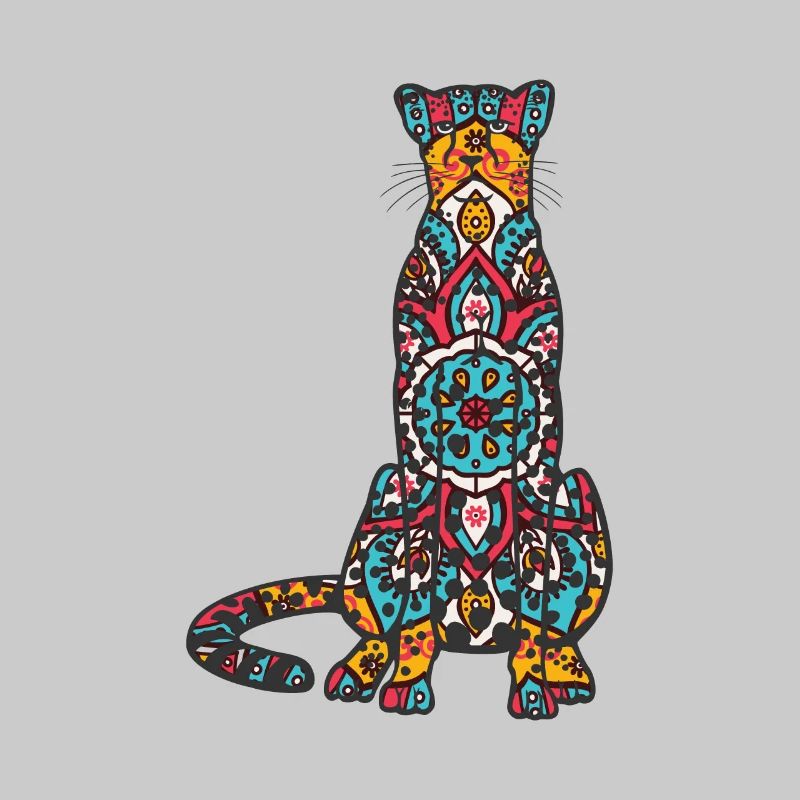 Mandala Cheetah Geometry Pattern