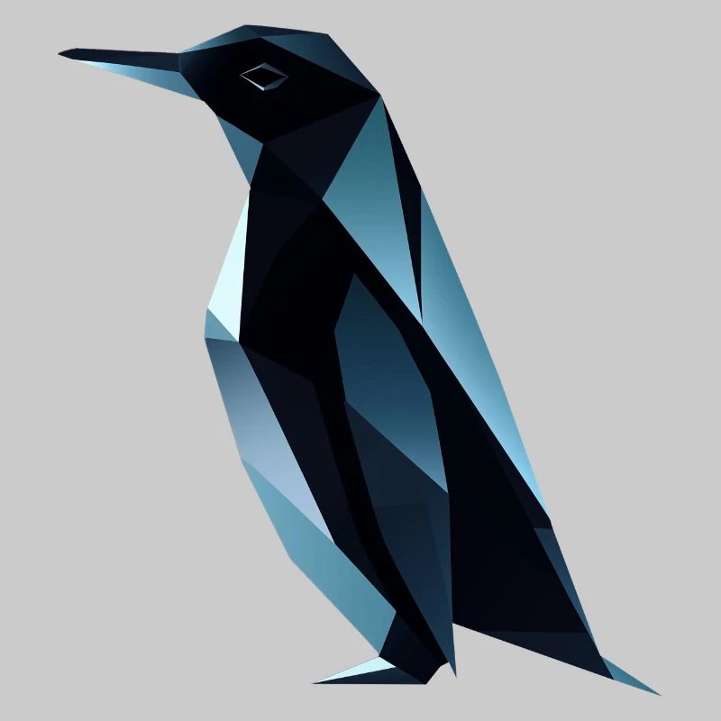 Mignon pingouin Low Poly Design