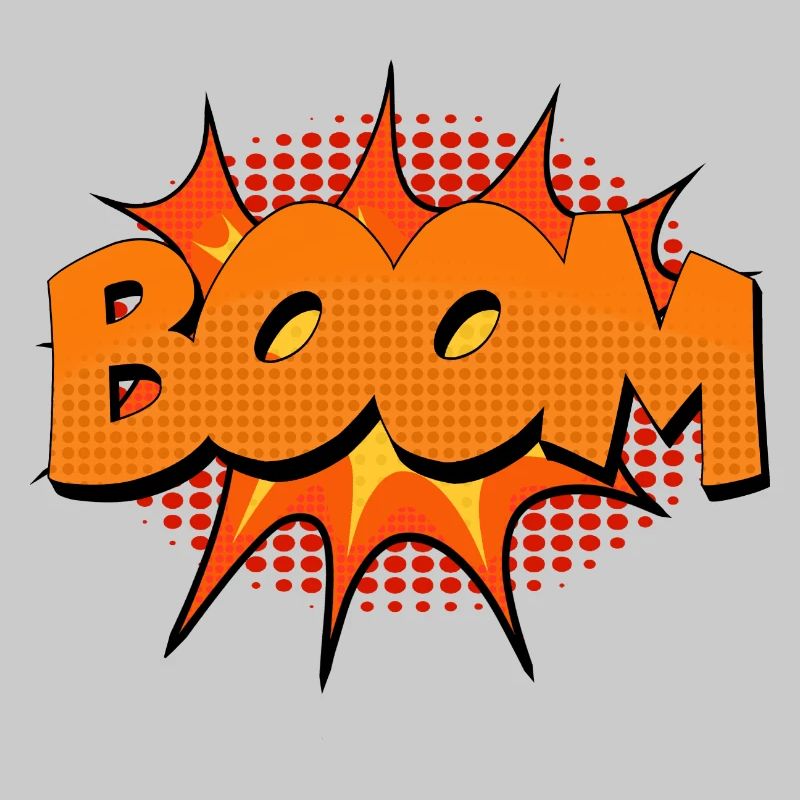Boom halftone Comic Style