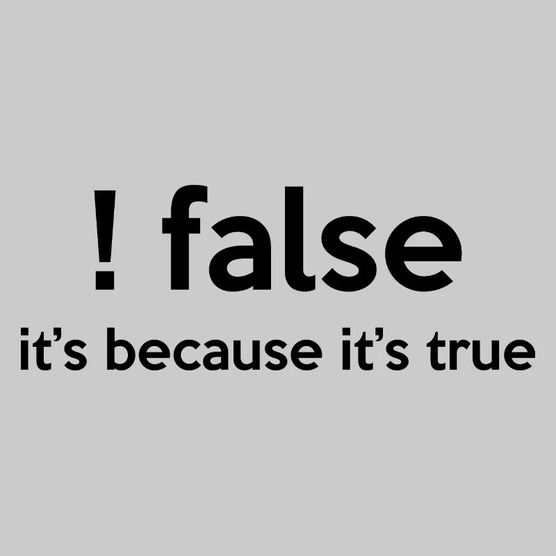 False It's Funny Because It's True Programmer Comp