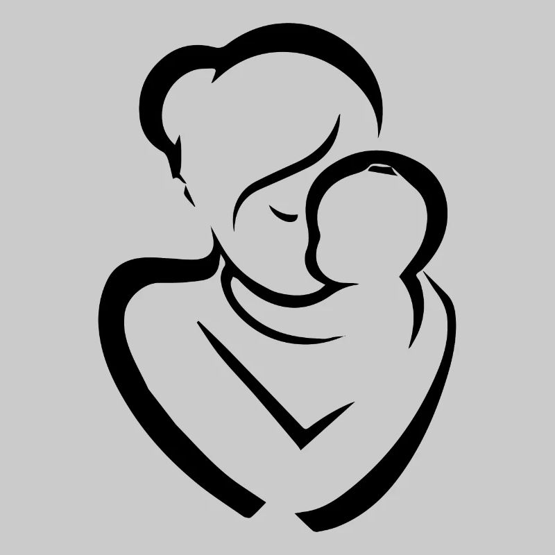 Mutter mit Kind Silhouette