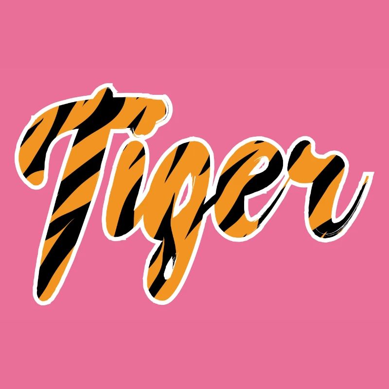 Tiger lettering pattern black stripes