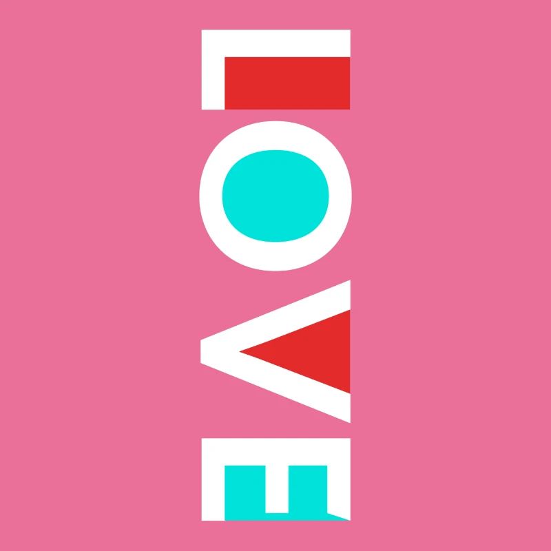 Création de logo Love Text - Blanc