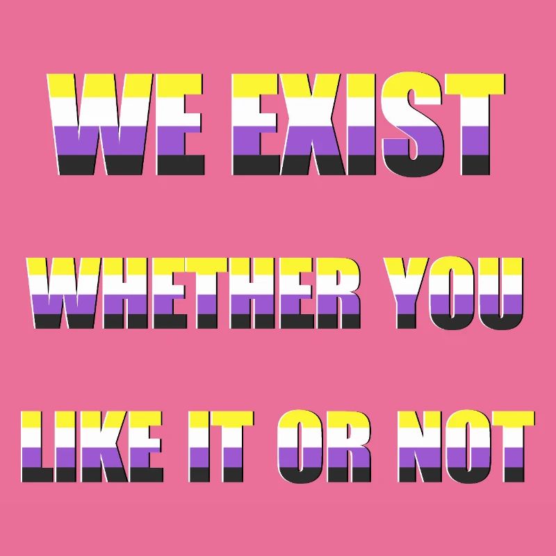 We Exist - Non-Binary Flag