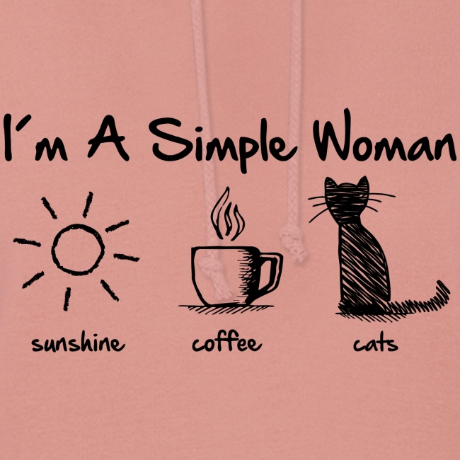 simple woman cats - Frauen Hoodie