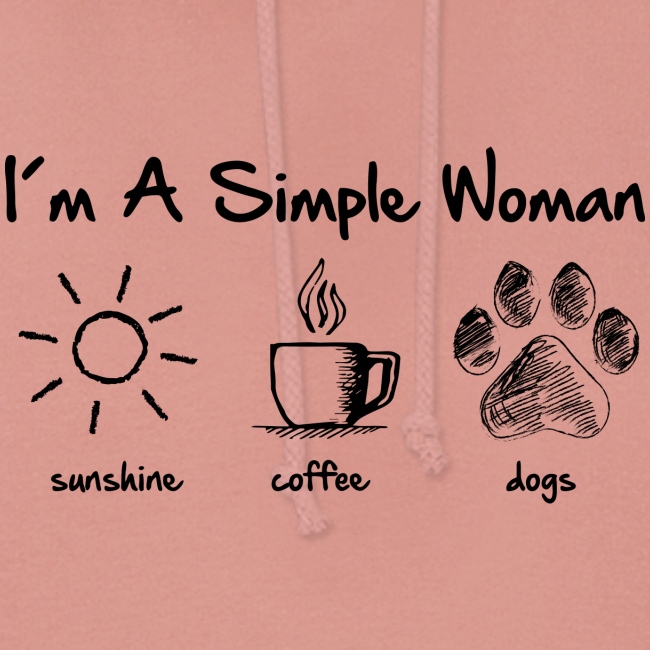 Vorschau: simple woman dog - Frauen Hoodie