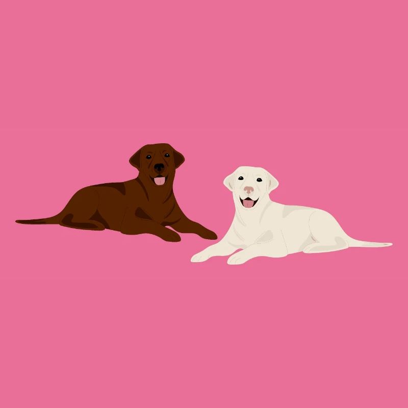Bloder und brauner Labrador Hund Geschenk