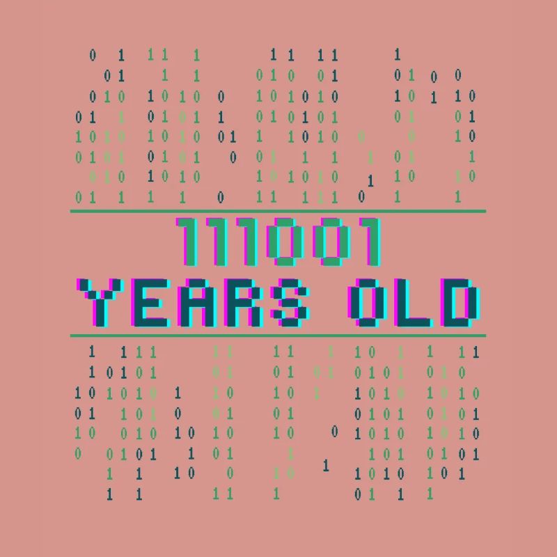 57. Geburtstag 57 Jahre alt Binärcode Coder