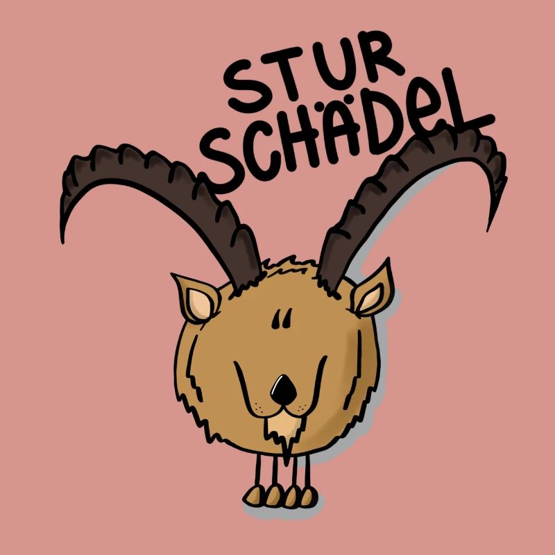 Steinbock Sturschädel