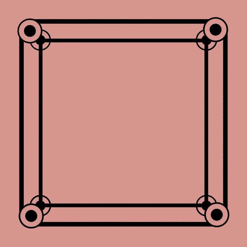 Simple square frame black